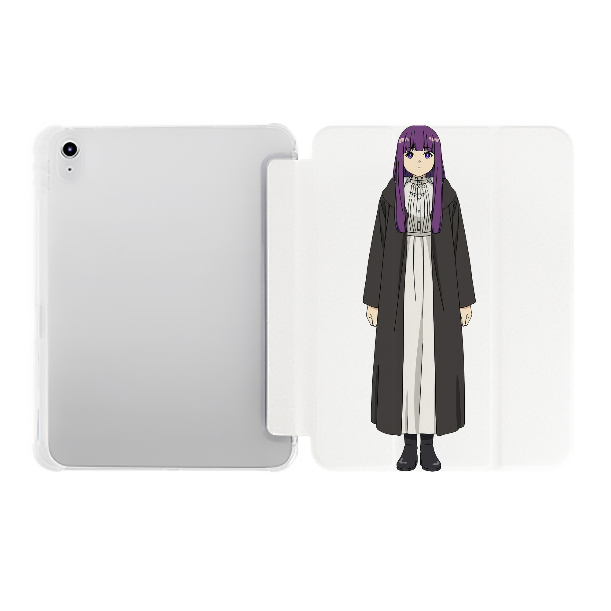 （画像用） 葬送のフリーレン Frieren IPad ケース ペン収納付き 三つ折りスタンド PUレザー×シリコン 対応機種9.5/10.5/10.9インチ